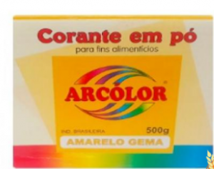 Corante Amarelo Gema Pó Arcolor 500gr